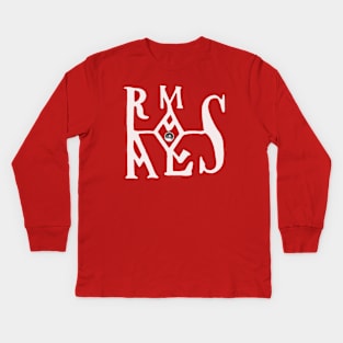 SEAL OF EMPEROR CHARLEMAGNE Monogram in Red and White Kids Long Sleeve T-Shirt